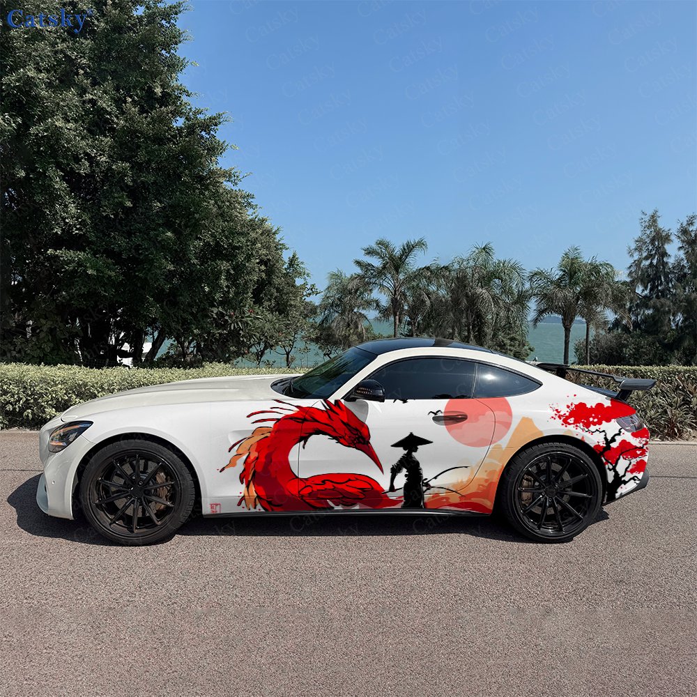 Car Accessories Phoenix - Adesivos Laterais para Carro Crimson Phoenix