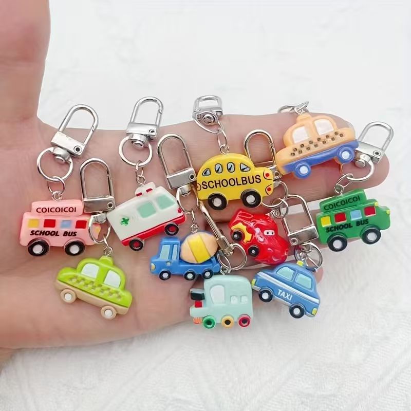 Car Accessories Gifts - 10 peças de chaveiros de resina