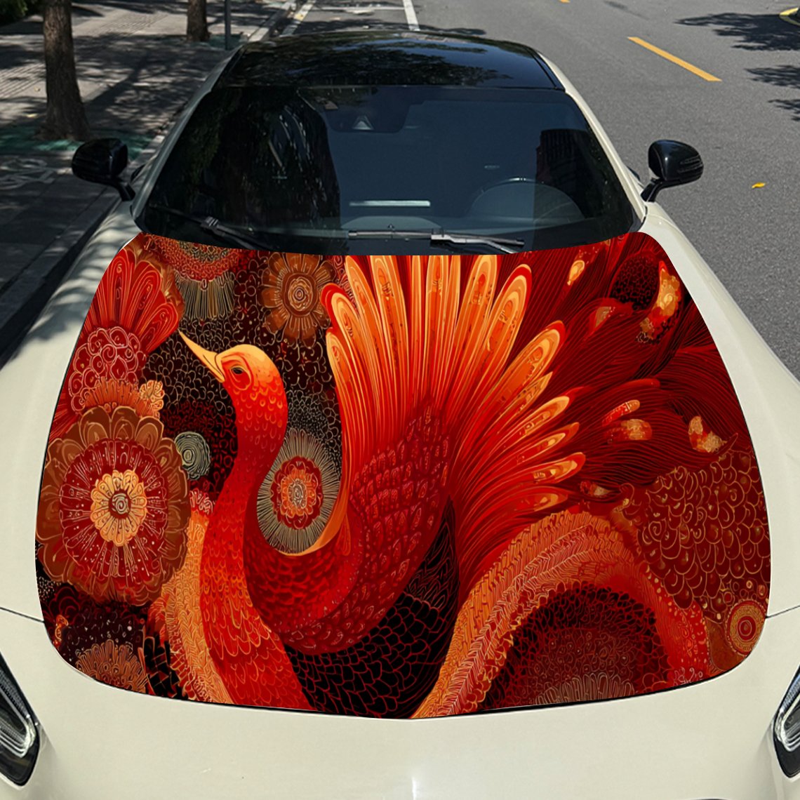 Car Accessories Phoenix - Legal vermelho phoenix capô do carro