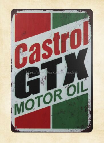 Placa de metal com reproduções - Castrol Oil Gtx avaliação e preço