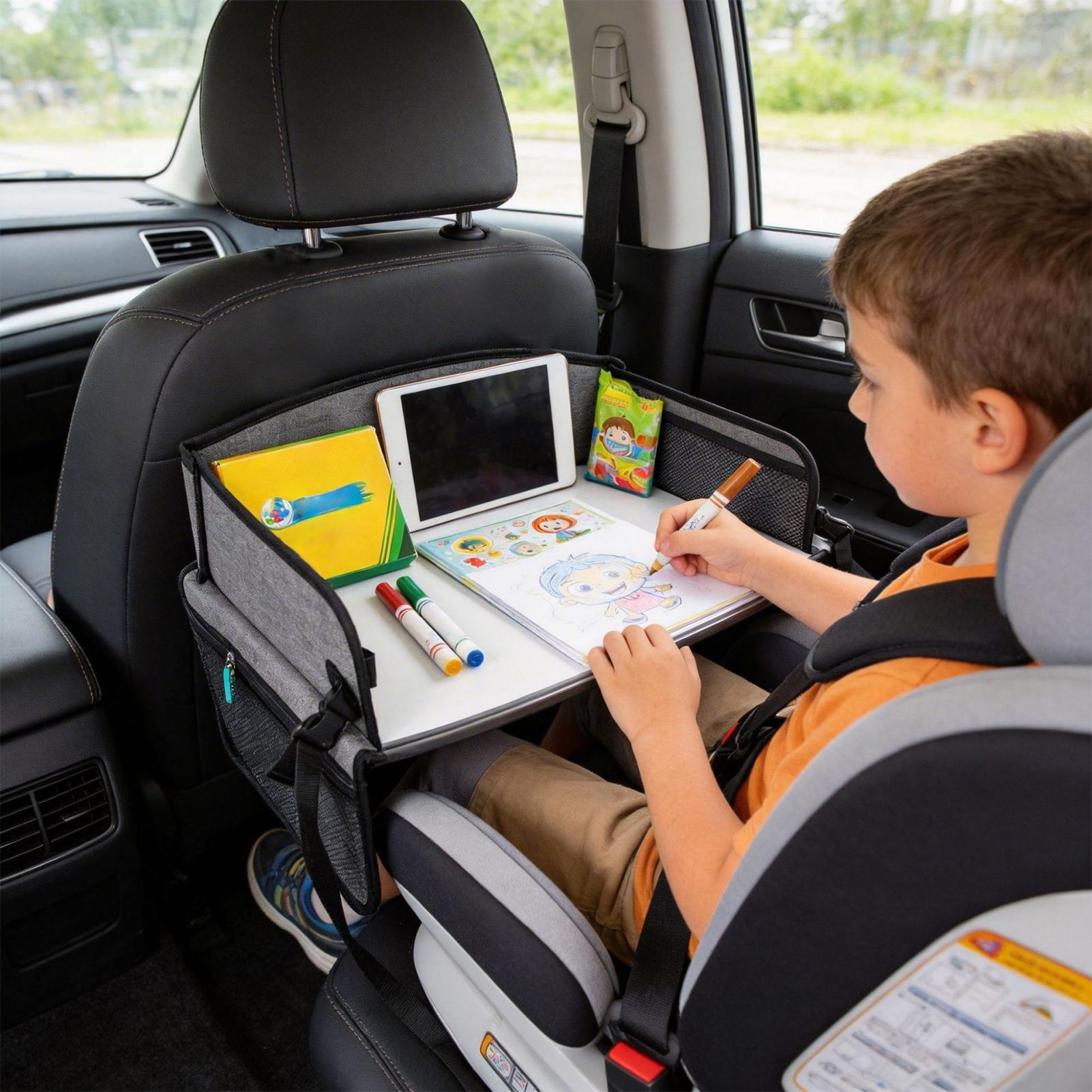 Bandeja de viagem infantil com - Car Seat Organizer avaliação e preço